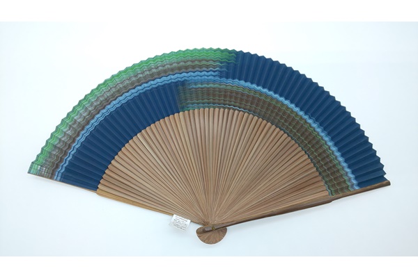 Japanese style accessories, Fan, 60 ribs,  Short cloth, Kasumi, Navy - Kyoto folding fans-Kyoto folding fans-Japanese Uchiwa and sensu fans