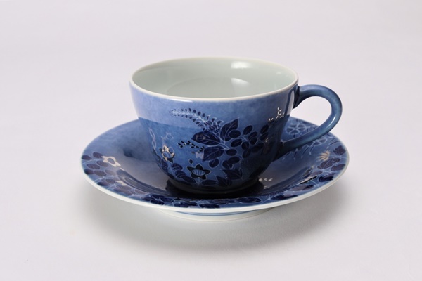 Cafe supplies, Coffee cup, Fukizumi Sumi-hajiki, Autumn grass - Imaizumi Imaemon XIV, Arita ware, Ceramics-Imari/Arita ware-Japanese Ceramics