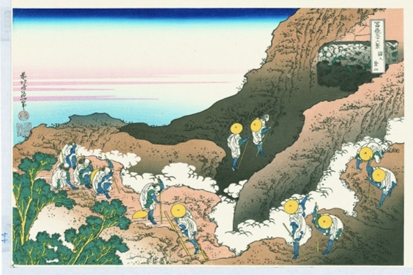 Ukiyoe, Thirty-six Views of Mount Fuji, Climbing on Mt. Fuji - Hokusai Katsushika, Edo woodblock print-Edo woodblock prints-Japanese Other crafts