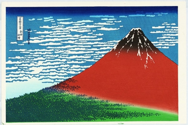 Ukiyoe, Thirty-six Views of Mount Fuji, South ｗind Clear sky - Hokusai Katsushika, Edo woodblock print-Edo woodblock prints-Japanese Other crafts