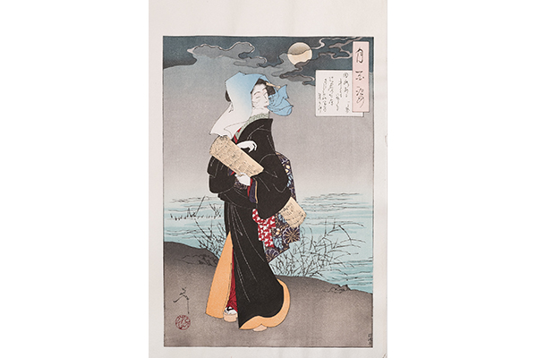 Ukiyoe, One Hundred Figures of the Moon, Streetwalker - Yoshitoshi Tsukioka, Edo woodblock prints-Edo woodblock prints-Japanese Other crafts