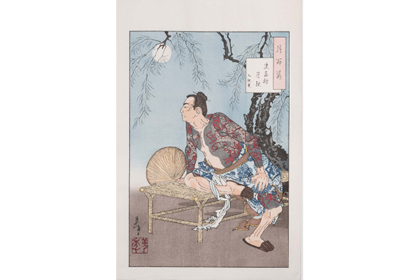 Ukiyoe, One Hundred Figures of the Moon, Moonlight at Shikason - Yoshitoshi Tsukioka, Edo woodblock prints-Edo woodblock prints-Japanese Other crafts