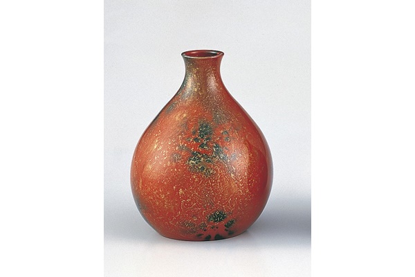 Flower vessel, Vase Juso, No.4, Red - Takaoka copperware, Metalwork-Takaoka copperware-Japanese Metalwork