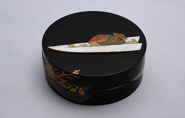 Tea ceremony utensils, Incense container, Nashiji lacquer on the inside, Treasure ship - Sanao Matsuda, Echizen lacquerware-Echizen lacquerware-Japanese Lacquerware