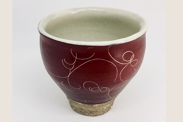 Tea supplies, Akae Gold painting Tea cup - Tomohiro Matsumoto, Shigaraki ware, Ceramics-Shigaraki ware-Japanese Ceramics
