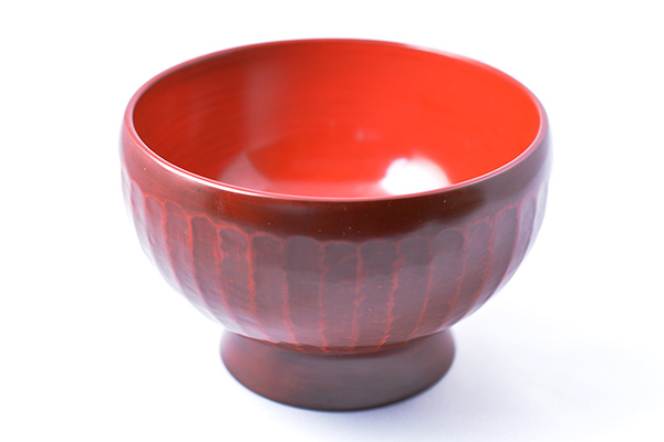 Tableware, Soup bowl with knife cut marks - Toshiki Ozono, Kamakura carved lacquerware-Kamakura carved lacquerware-Japanese Lacquerware