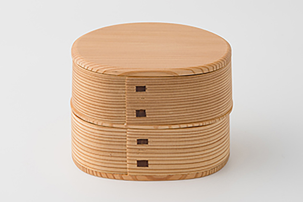 Box, Lunch box Irodori, 2-tiered, Bento -  Odate bentwood, Wood crafts-Odate bentwood-Japanese Wood and bamboo crafts