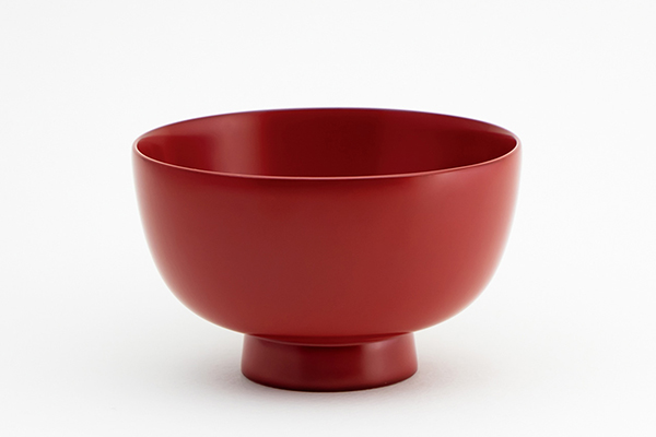 Tableware, Jujiro soup bowl, Vermillion - Kawatsura lacquerware-Kawatsura lacquerware-Japanese Lacquerware