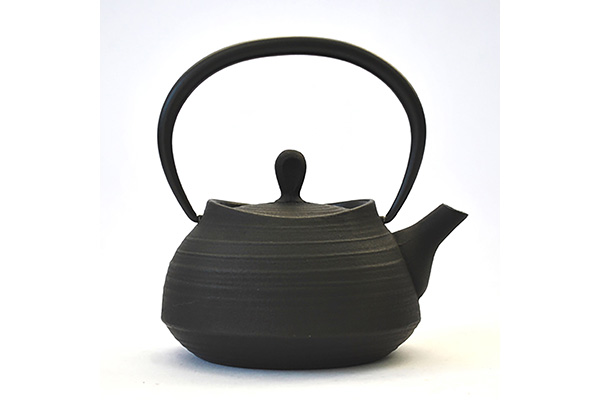 Tea supplies, Tea pot, Brush mark, 0.4L, Black - Nambu ironware, Metalwork-Nambu ironware-Japanese Metalwork