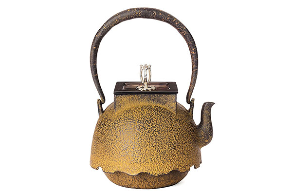 Tea supplies, Iron kettle, Square lid, Eaves design 1.1L, - Takumi Sato, Yamagata cast iron, Metalwork-Yamagata cast iron-Japanese Metalwork