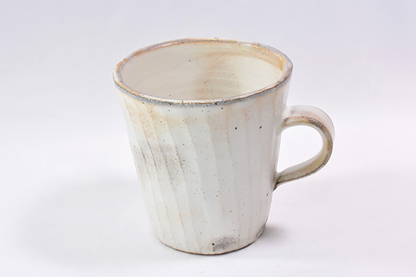 Drinkware, Kohiki Milk mug, Hiroshi Kikuchi, Kasama ware, Ceramics-Kasama ware-Japanese Ceramics